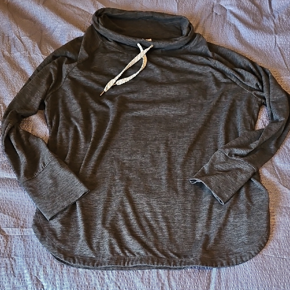 Gray Cowl Neck Pullover